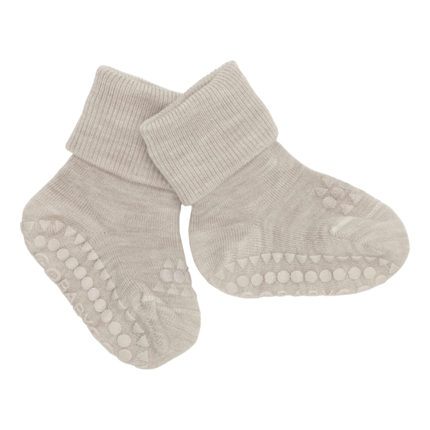 Non-Slip Socks Merino Wool - Sand - Image 1