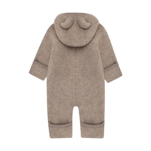 Pram Suit Ears Wool Fleece - Savannah Melange - Image 2