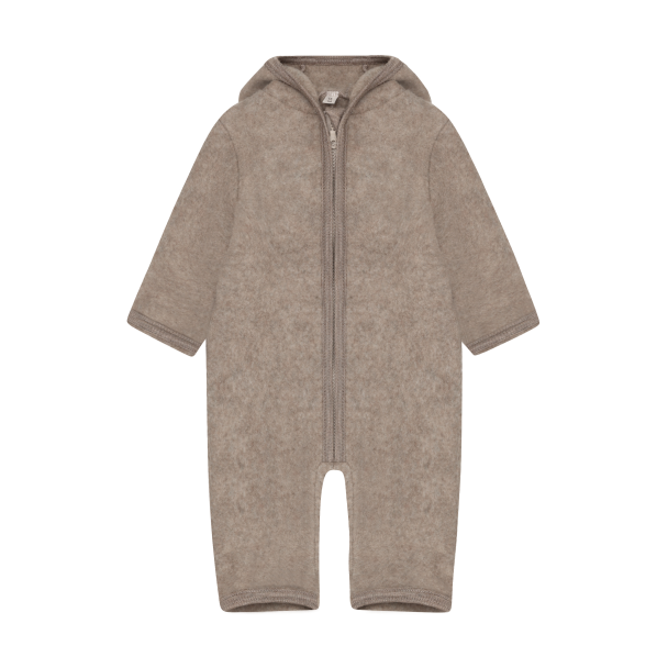 Pram Suit Ears Wool Fleece - Savannah Melange - Image 1