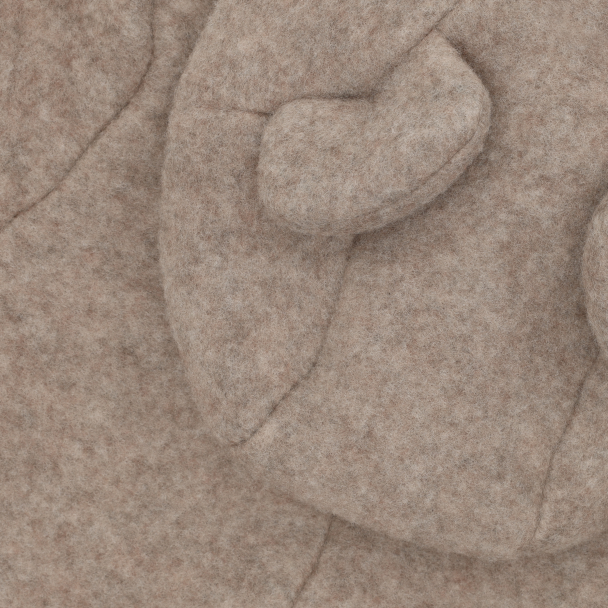Pram Suit Ears Wool Fleece - Savannah Melange - Image 4
