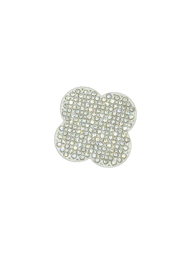 INTEX Skjorteknapp stor med strass SØLV 084113 - Image 2