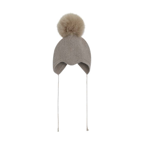 Bonnet Wool Knit Alpaca Pompom - Atmosphere - Image 2
