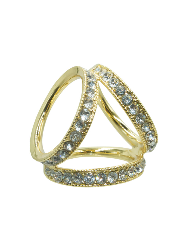 INTEX Skjerf-ring stor med strass 083023 - Image 1
