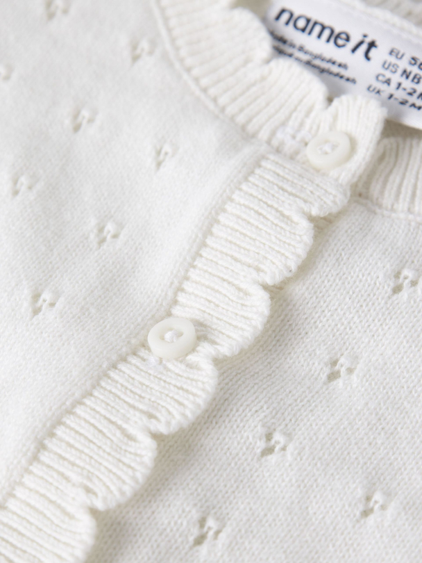 NBFnalani Strikket Cardigan Offwhite - Image 3
