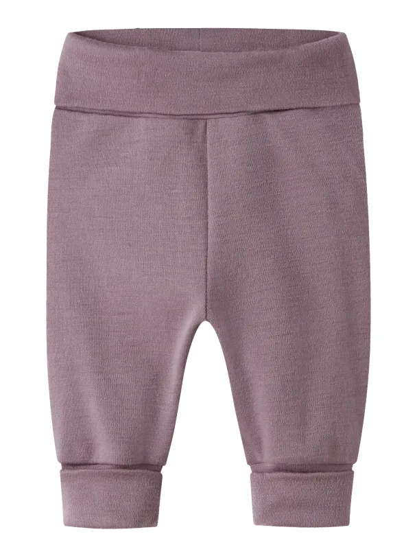NBFwillit Ullbukse Baby Lys Burgunder - Image 1