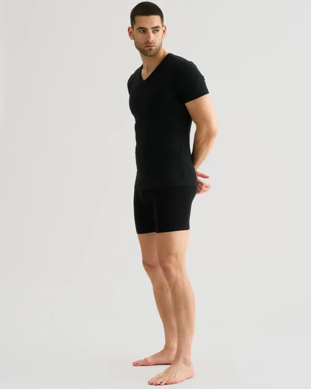 Jbs 2-pakning v-hals t-shirt, svart - Image 5