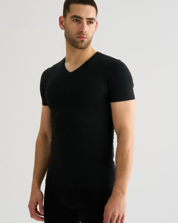 Jbs 2-pakning v-hals t-shirt, svart - Image 1