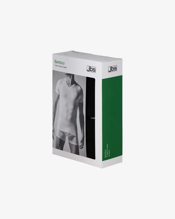Jbs 2-pakning v-hals t-shirt, hvit - Image 5