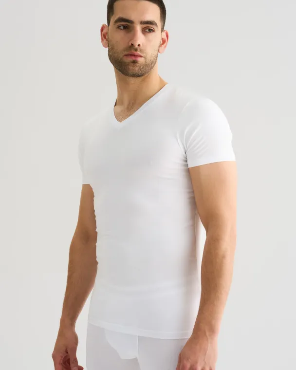 Jbs 2-pakning v-hals t-shirt, hvit - Image 1