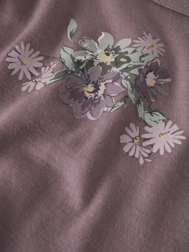NMMwillitus Trøye Ull Blomster Lys Burgunder - Image 3