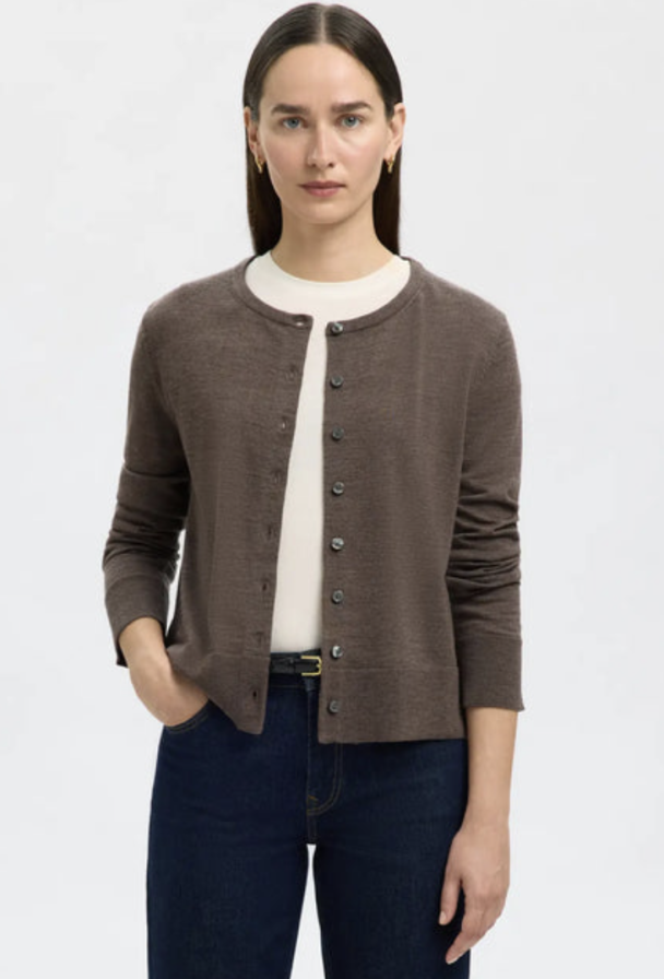 Thea Knit Merino Cardigan - Delicioso   - Image 2