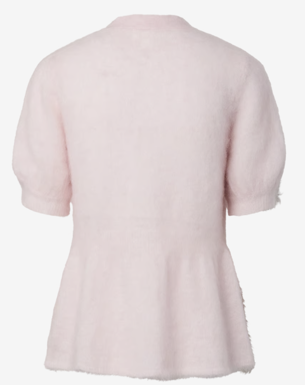 Tilde Mohair Blend Knit Cardigan - Pale Lilac - Image 2
