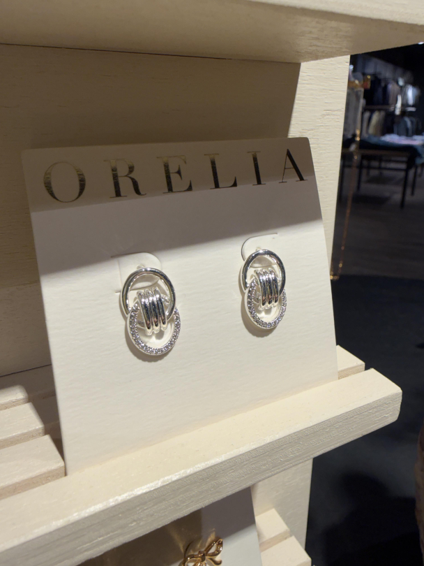 Fine Interlocking Pave Stud Earrings - Image 1