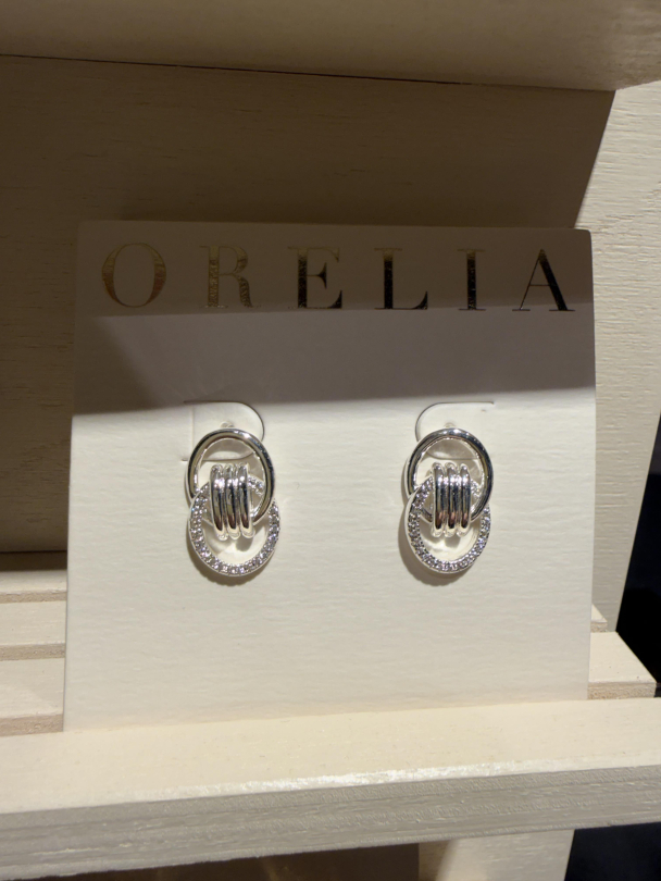 Fine Interlocking Pave Stud Earrings - Image 2
