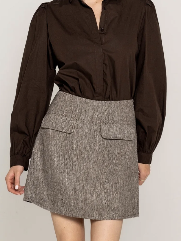 Filipa Skirt - Herringbone  - Image 2