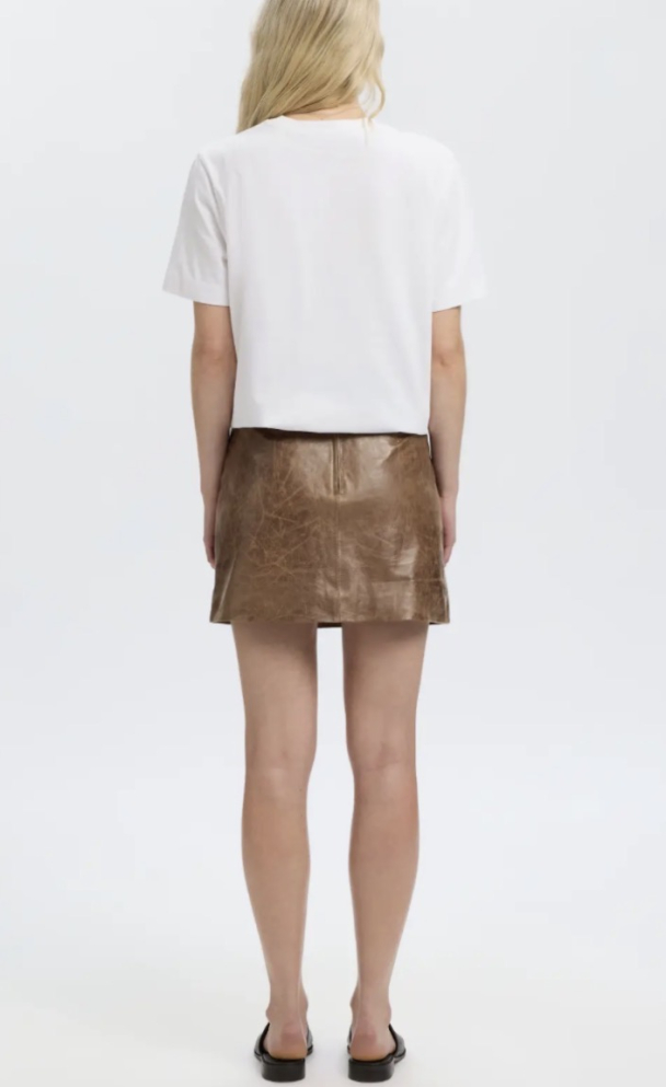 Jil Leather Mini Skirt - Delicioso - Image 3