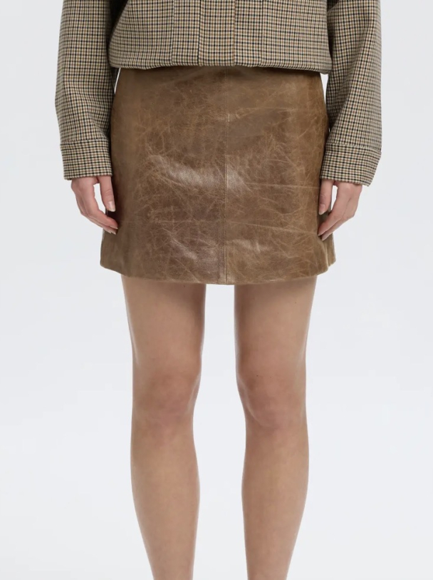 Jil Leather Mini Skirt - Delicioso - Image 1