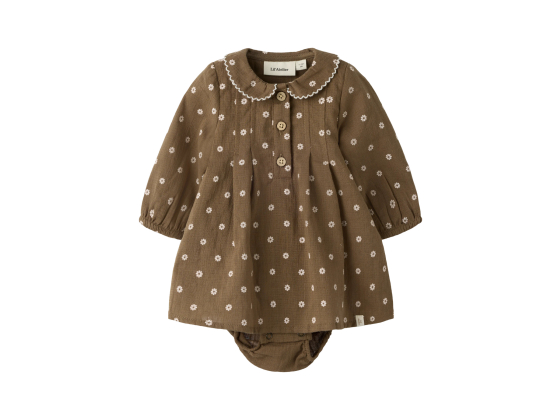 Hulla Loose Body Dress,  Teak - Lil' Atelier