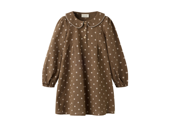 Hulla Loose Dress, Teak - Lil' Atelier