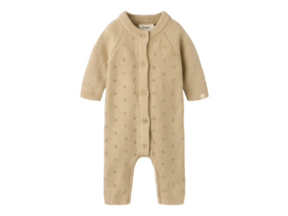 Laguna Knit Suit, White Pepper- Lil' Atelier
