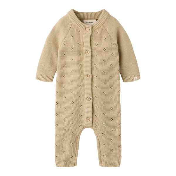 Laguna Knit Suit, White Pepper- Lil' Atelier