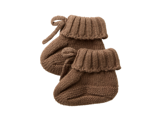 Laguna Knit Slippers, Teak - Lil' Atelier