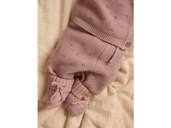Laguna Knit Slippers, Adobe Rose - Lil' Atelier