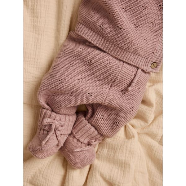 Laguna Knit Slippers, Adobe Rose - Lil' Atelier