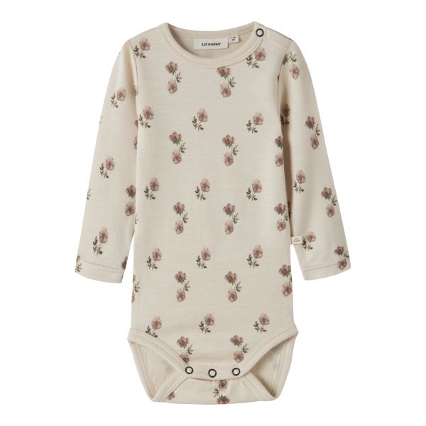 Nilo Wool/Modal Body, Turtledove / Flower - Lil' Atelier