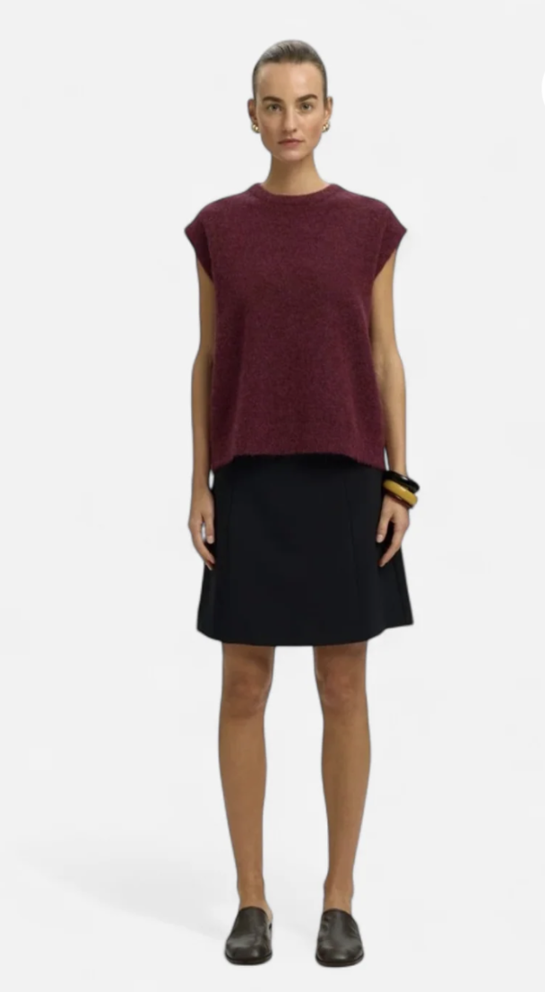 Lulu Knit Vest - Tawny Port  - Image 1