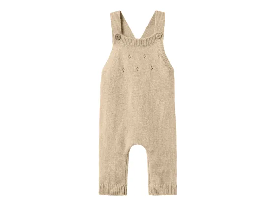 Nalio Wool Knit Overall, Safari Melange - Lil' Atelier