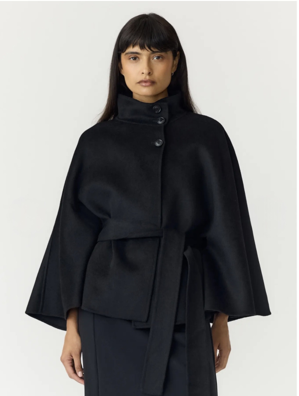 Almio Handmade Wool Blend Jacket - Black  - Image 1