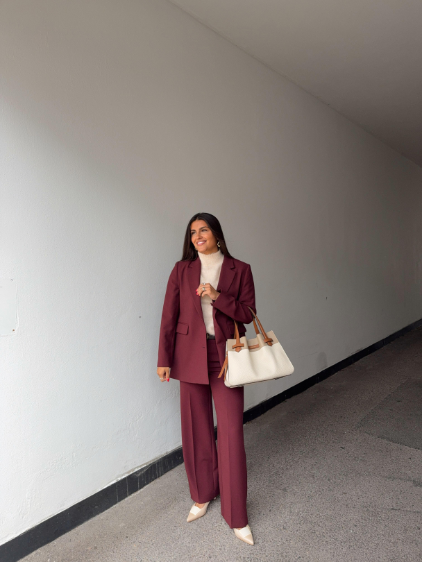 Rita Relaxed Blazer - Tawny Port/Melange - Image 5