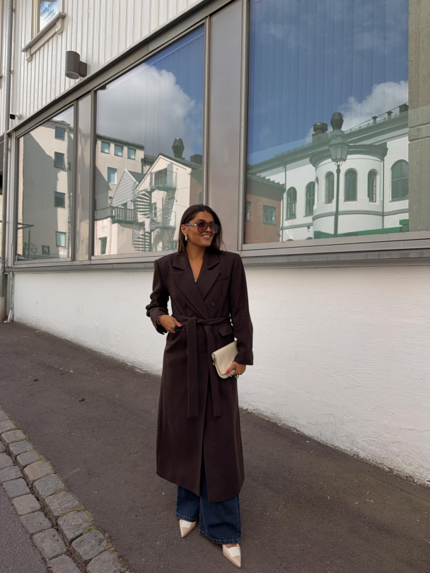 Venja Long Coat - Ganache - Image 5
