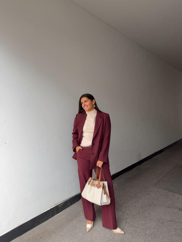Rita Relaxed Blazer - Tawny Port/Melange - Image 6