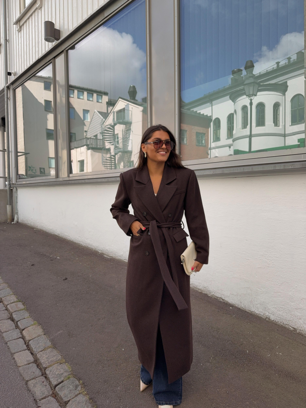 Venja Long Coat - Ganache - Image 4