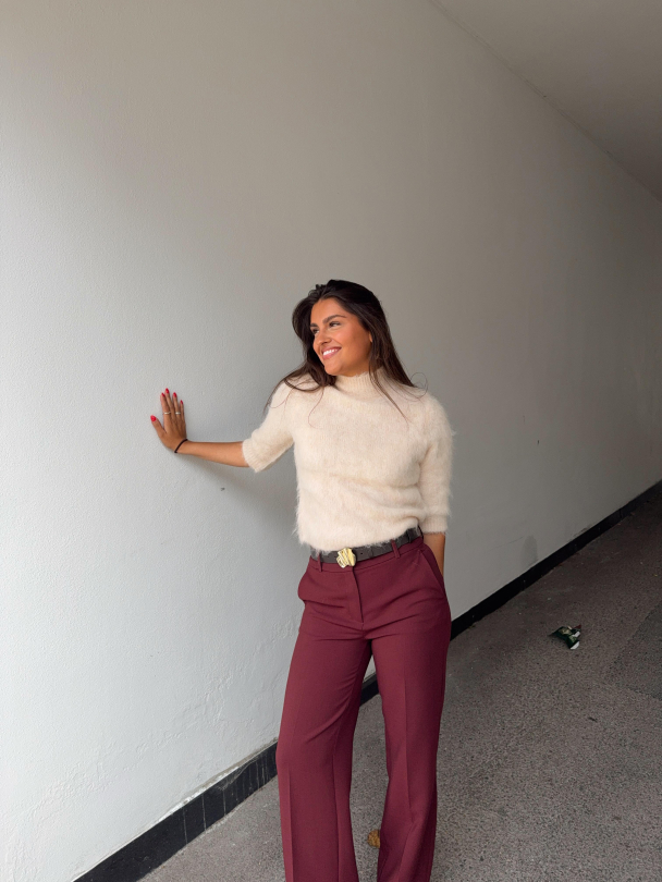 Rita Wide Pant - Tawny Port  - Image 5