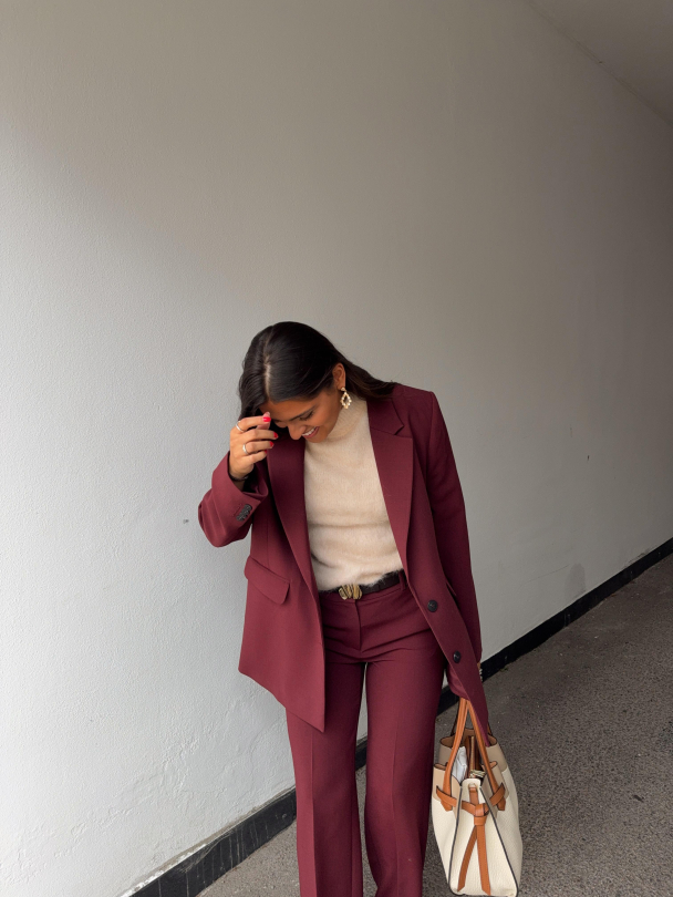Rita Relaxed Blazer - Tawny Port/Melange - Image 4