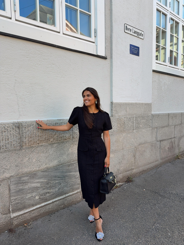 Stassie Midi Dress - Black  - Image 4