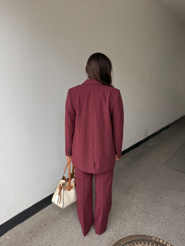 Rita Relaxed Blazer - Tawny Port/Melange - Image 3