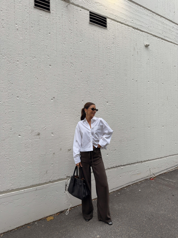 Dannie Cropped Boxy Shirt - Bright White  - Image 4