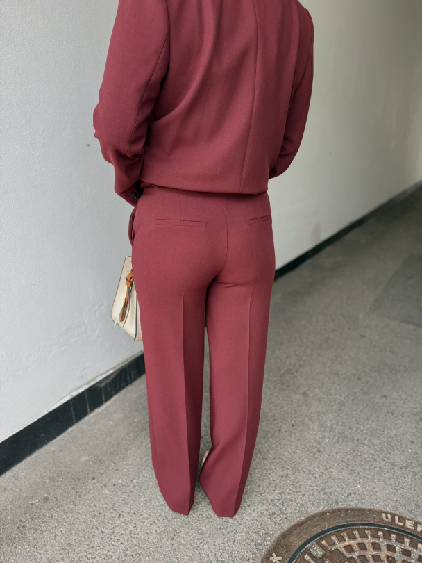 Rita Wide Pant - Tawny Port  - Image 3