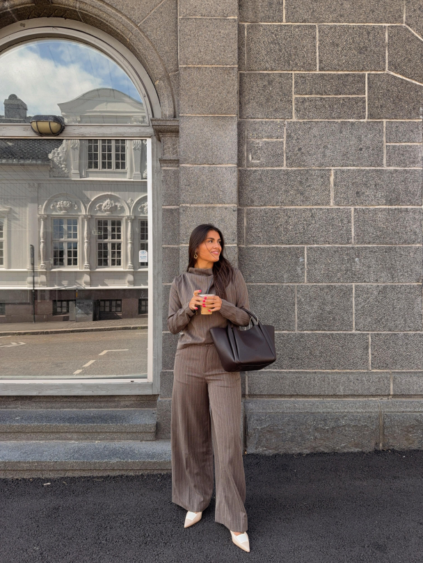 Reign Tailored Structured Pants - Mole Stripe  - Image 6