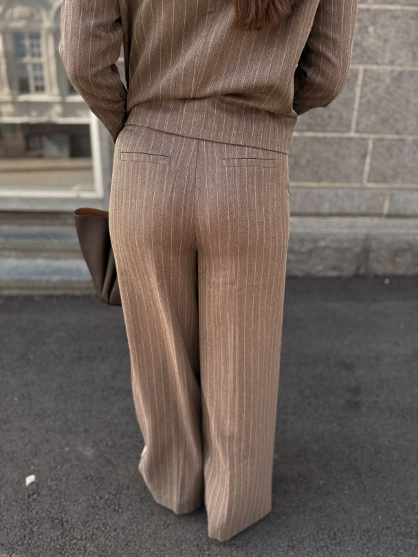 Reign Tailored Structured Pants - Mole Stripe  - Image 4