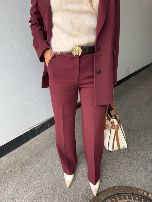 Rita Wide Pant - Tawny Port  - Image 1