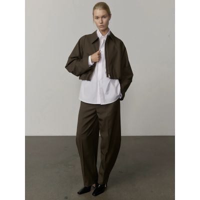 Dante Mid Waist Pants Khaki