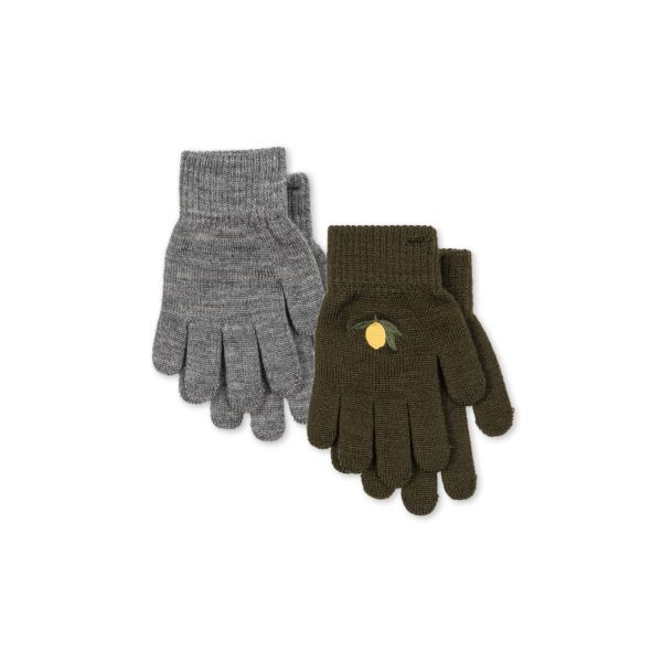 Filla Hansker 2pk, Kombu Green - Konges Sl&oslash;jd