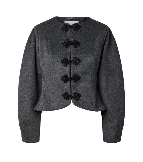 Napo Wool Jacket Story - Dark Grey Melange 