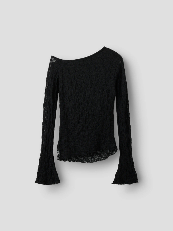 NLFROSANI LACE LS RUCHED TOP - Image 5