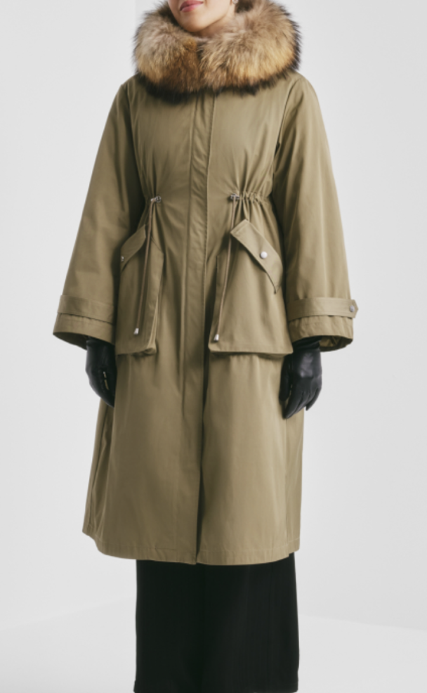 Padded Maxi Parkas - Camel - Image 1